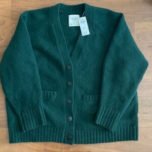 Abercrombie & Fitch Dark Green Cardigan Sweater